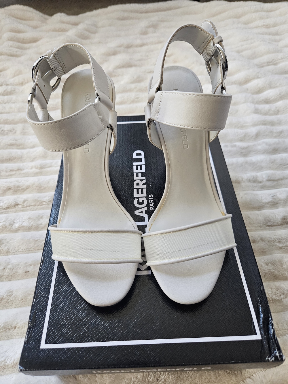 New Karl Lagerfeld Cieone Soft White Heels